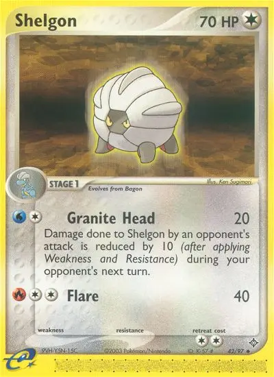 Shelgon 42 card from Dragon