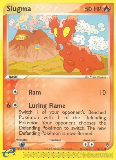 Slugma 72 card from Dragon