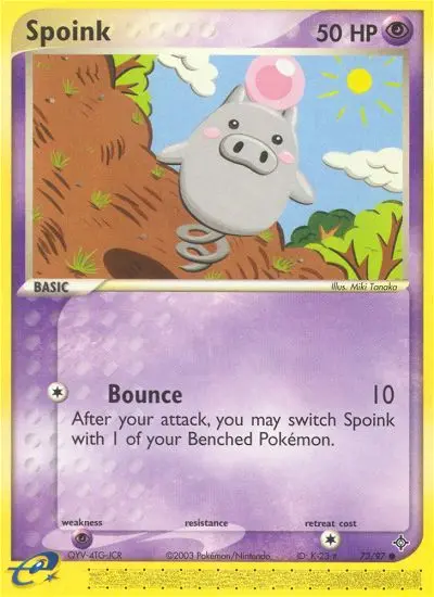 Spoink 73 card from Dragon