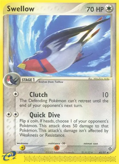 Swellow 45 card from Dragon