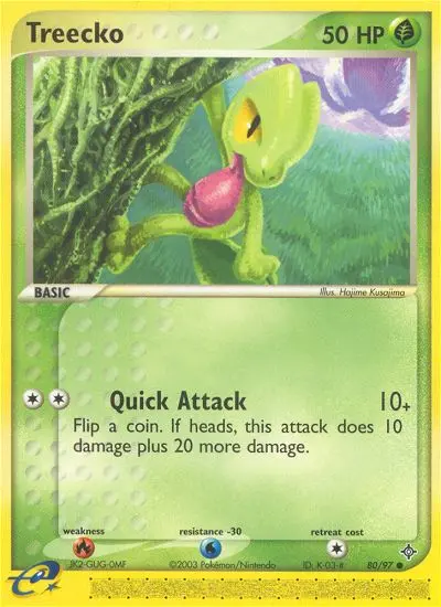 Treecko 80 card from Dragon