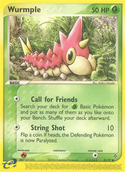 Wurmple 81 card from Dragon