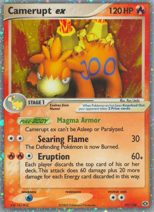 Camerupt ex 92 — the most expensive Camerupt card