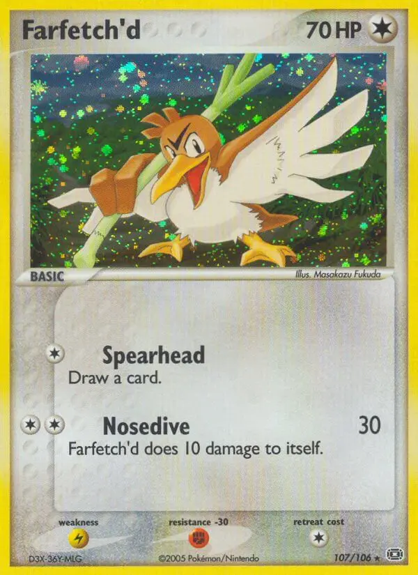 Farfetch'd 107 — Emerald 107, Holofoil finish