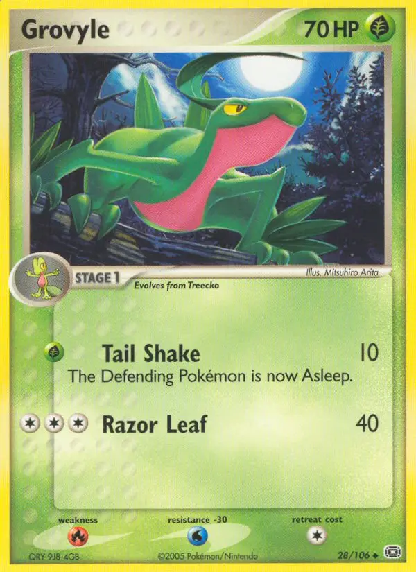 Grovyle 28 card from Emerald