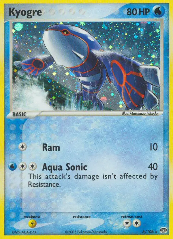 Kyogre 6 — Emerald 6, Holofoil finish