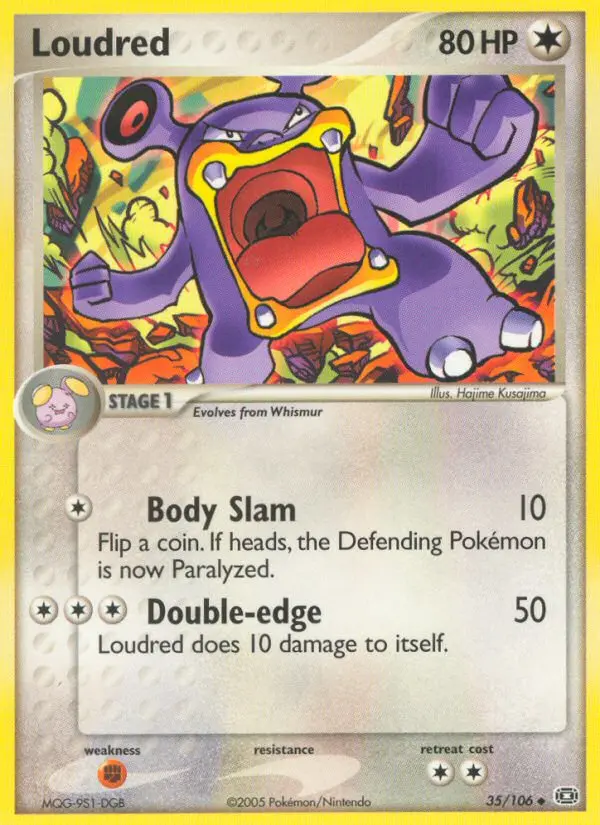 Loudred 35 card from Emerald