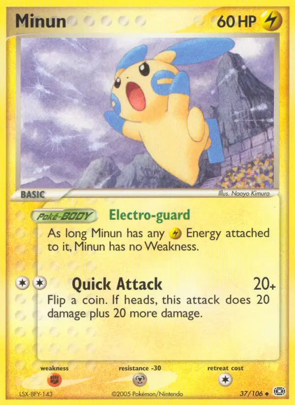 Minun 37 card from Emerald