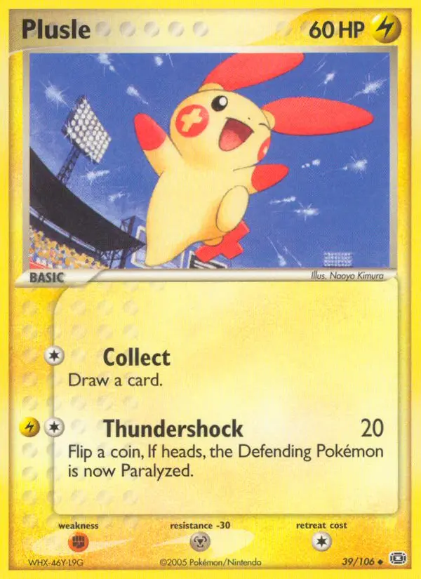 Plusle 39 card from Emerald