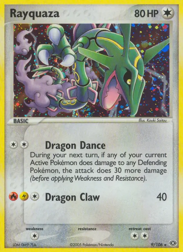Rayquaza 9 card from Emerald