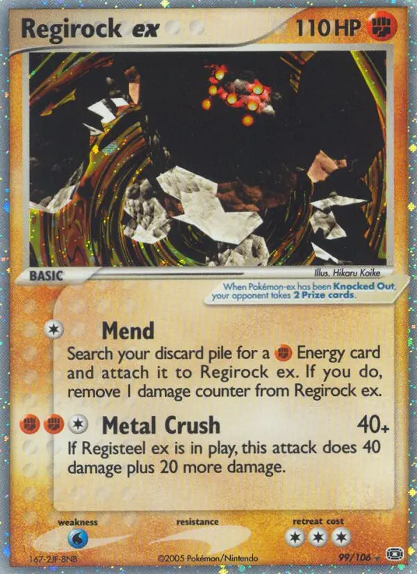 Regirock ex 99 — Emerald 99, Holofoil finish