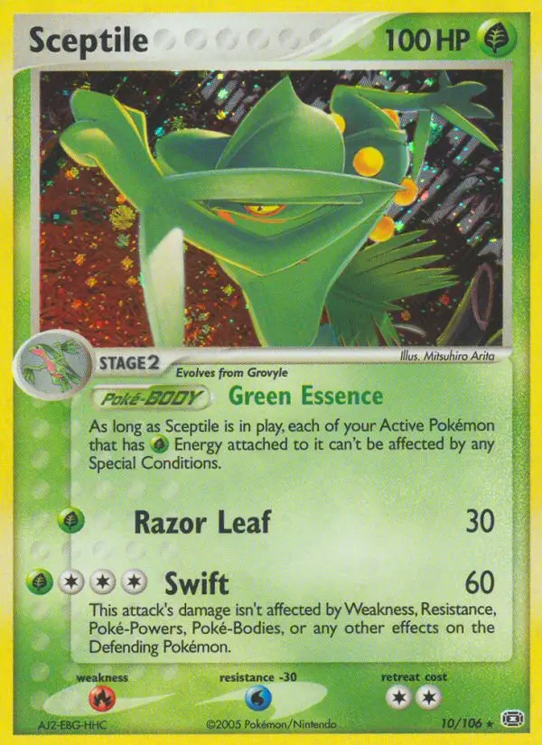 Sceptile 10 card from Emerald