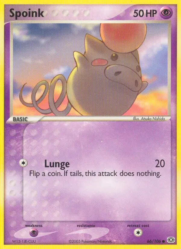 Spoink 66 card from Emerald