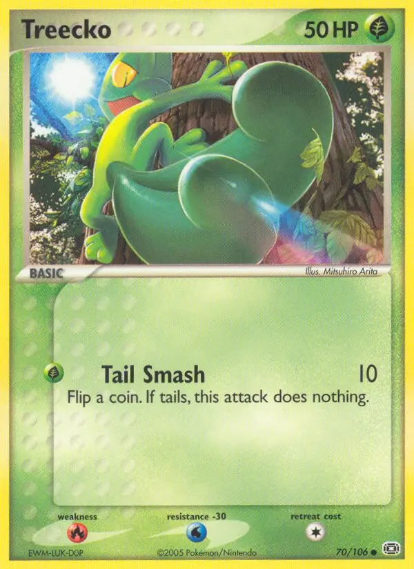 Treecko 70 card from Emerald