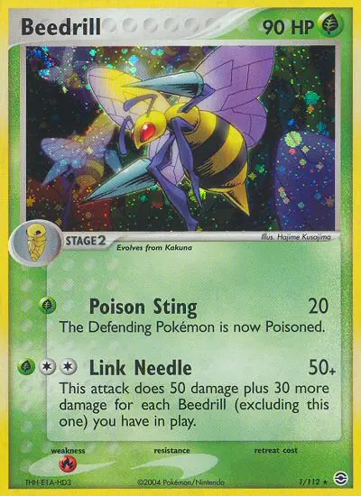 Beedrill 1 card from FireRed & LeafGreen