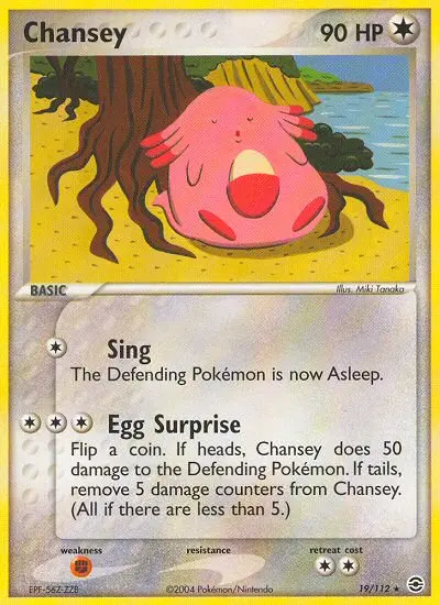 Chansey 19 card from FireRed & LeafGreen