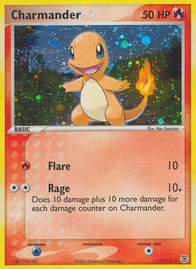 Charmander 113 card from FireRed & LeafGreen