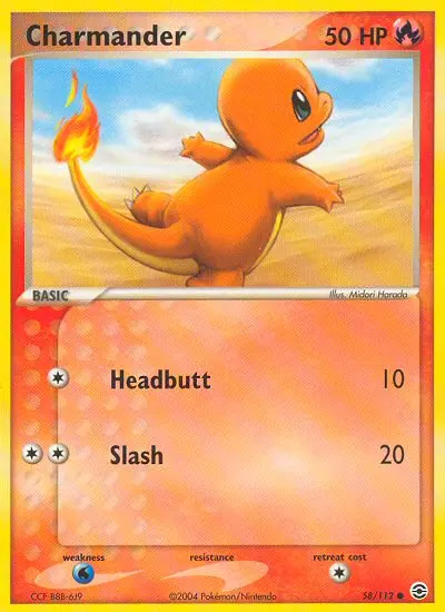 Charmander 58 — FireRed & LeafGreen 58, Normal finish