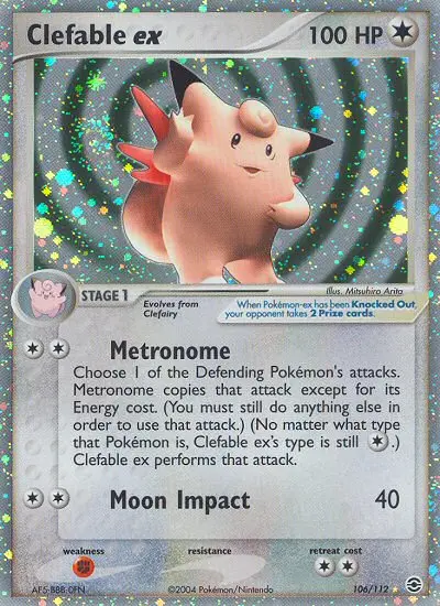 Clefable ex 106 — FireRed & LeafGreen 106, Holofoil finish