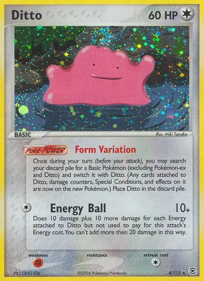 Ditto 4 — FireRed & LeafGreen 4, Holofoil finish