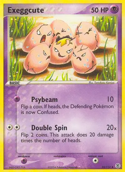 Exeggcute 33 card from FireRed & LeafGreen