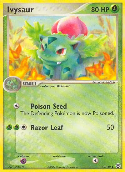 Ivysaur 35 card from FireRed & LeafGreen