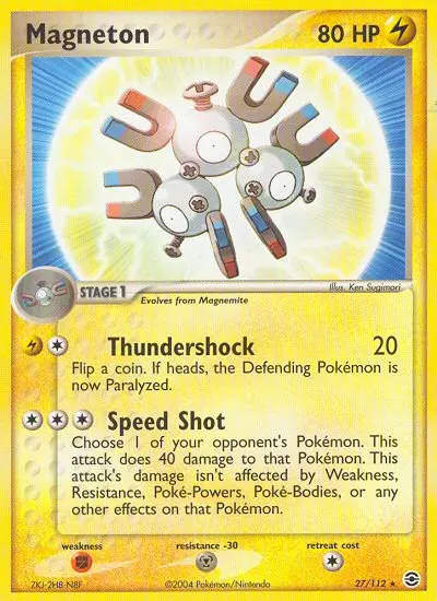 Magneton 27 card from FireRed & LeafGreen