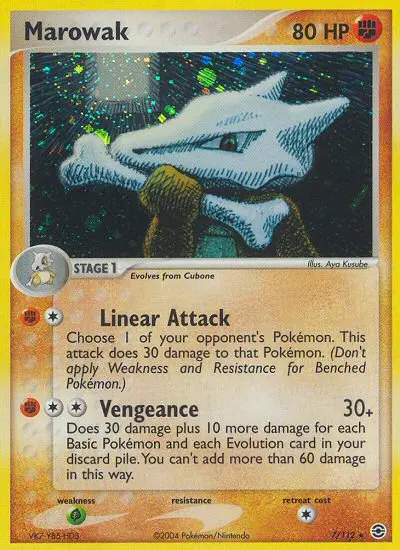 Marowak 7 card from FireRed & LeafGreen