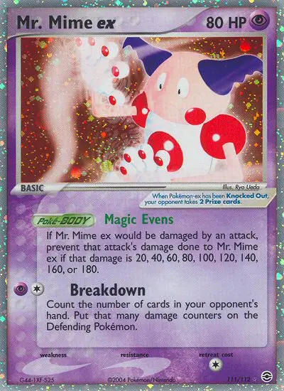 Mr. Mime ex 111 card from FireRed & LeafGreen