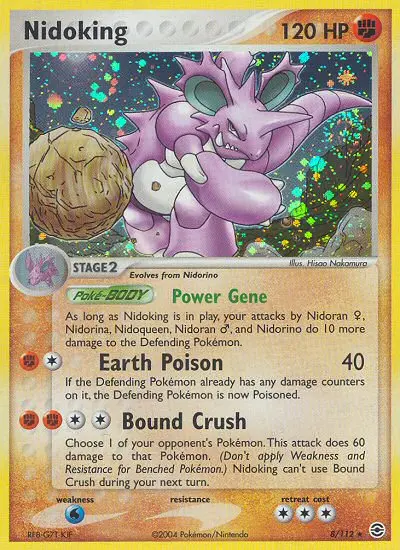 Nidoking 8 card from FireRed & LeafGreen