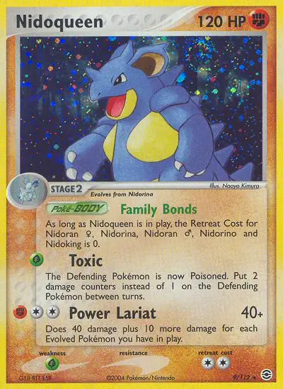 Nidoqueen 9 card from FireRed & LeafGreen