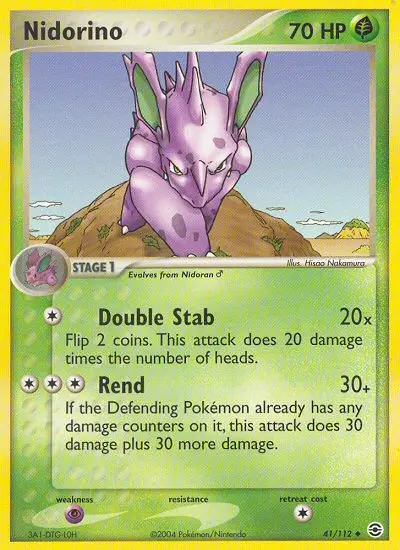Nidorino 41 card from FireRed & LeafGreen