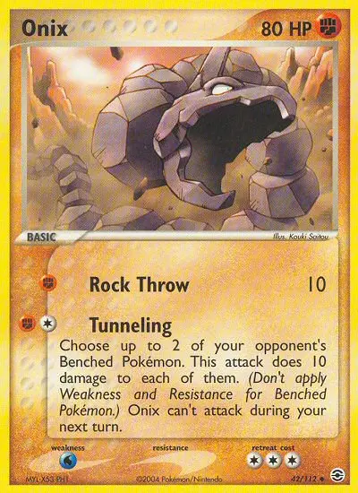Onix 42 card from FireRed & LeafGreen
