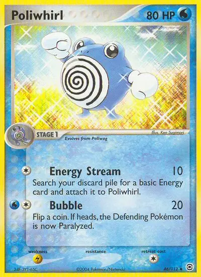 Poliwhirl 46 card from FireRed & LeafGreen