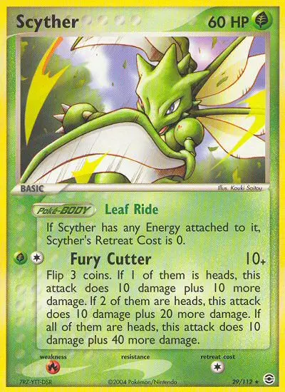 Scyther 29 card from FireRed & LeafGreen
