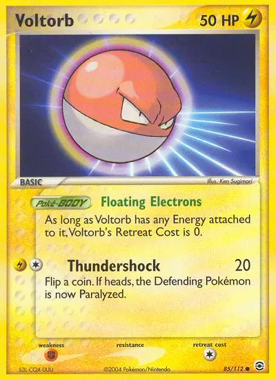 Voltorb 85 card from FireRed & LeafGreen
