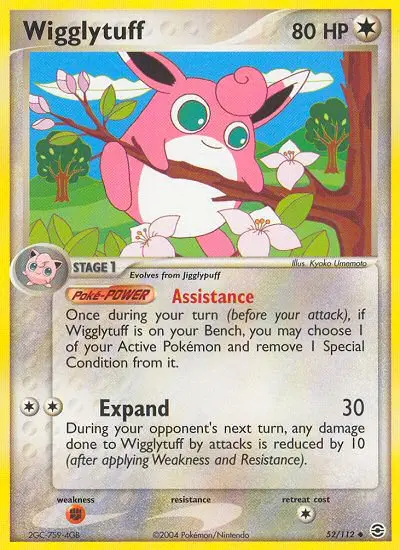 Wigglytuff 52 card from FireRed & LeafGreen