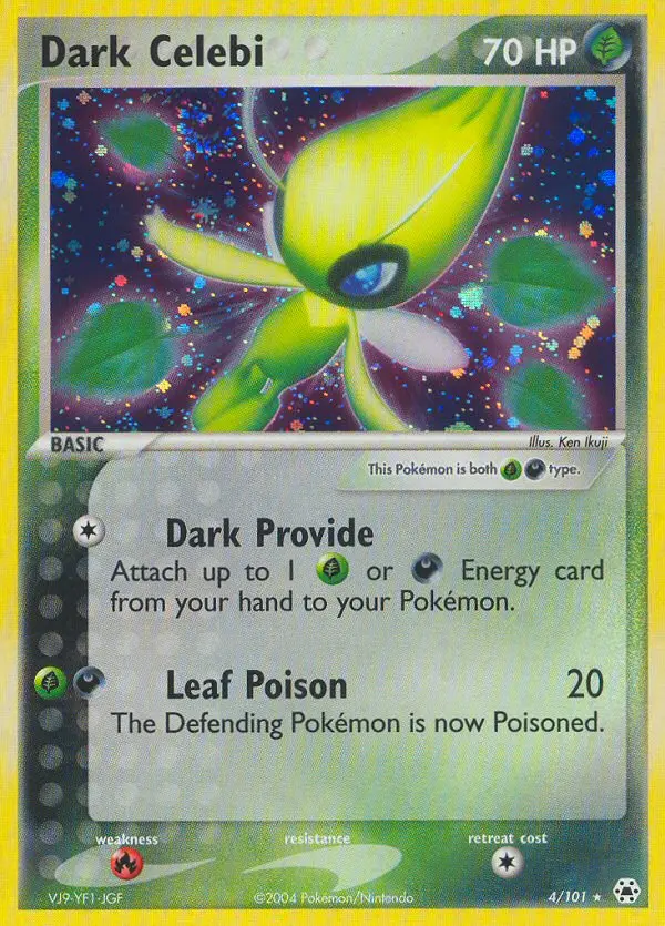 Dark Celebi 4 card from Hidden Legends