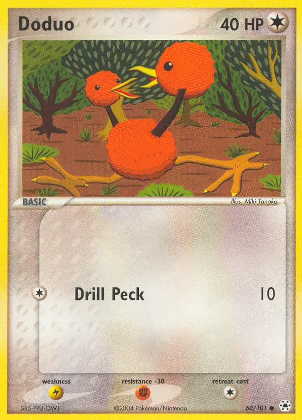 Doduo 60 card from Hidden Legends