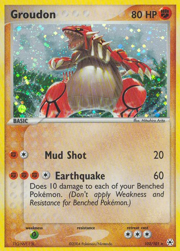 Groudon 102 card from Hidden Legends