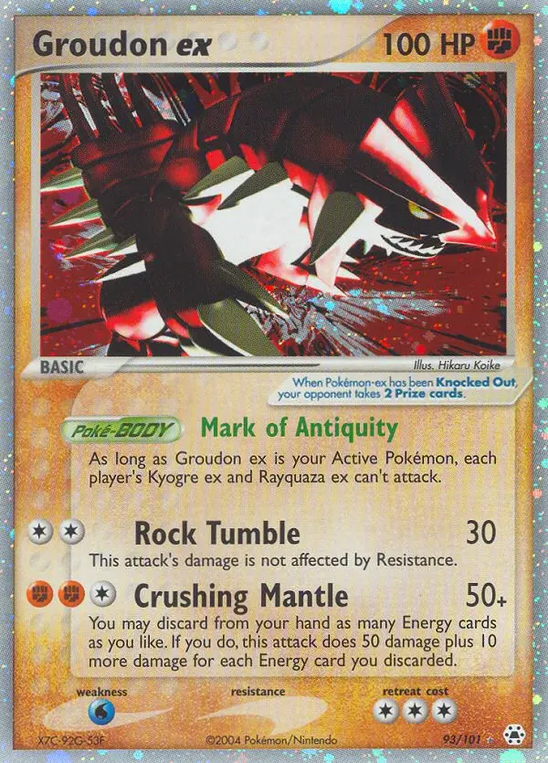 Groudon ex 93 — Hidden Legends 93, Holofoil finish