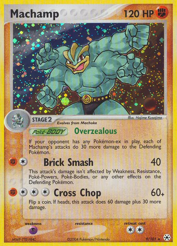 Machamp 9 card from Hidden Legends