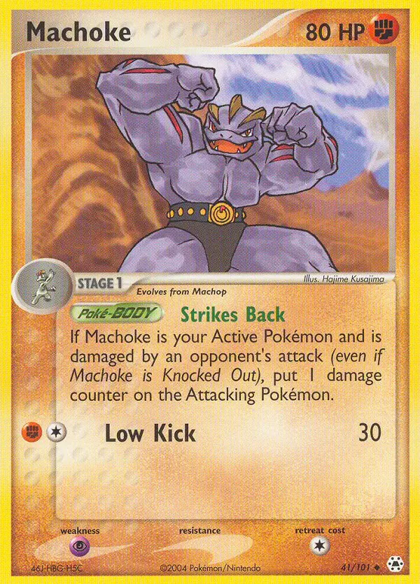 Machoke 41 card from Hidden Legends