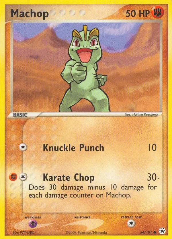 Machop 64 card from Hidden Legends