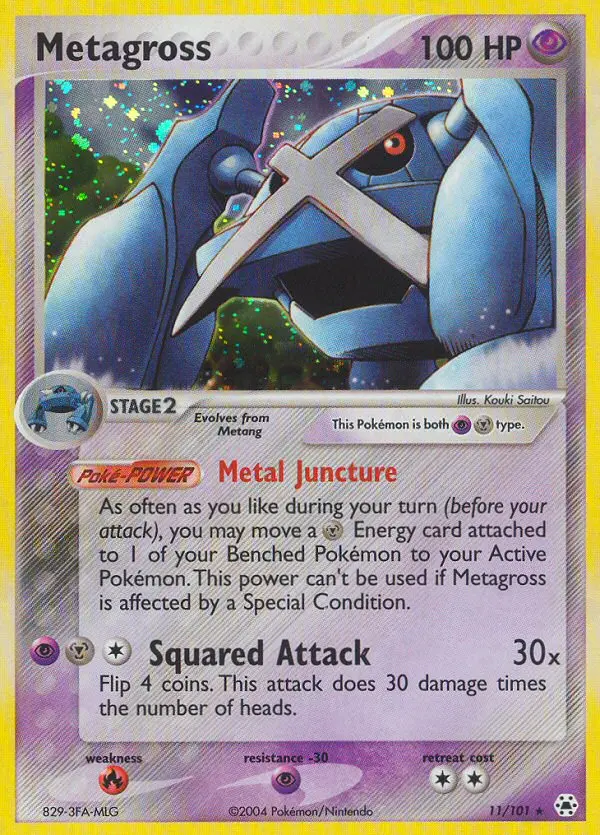 Metagross 11 card from Hidden Legends