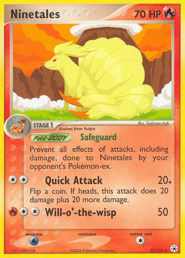 Ninetales 22 card from Hidden Legends