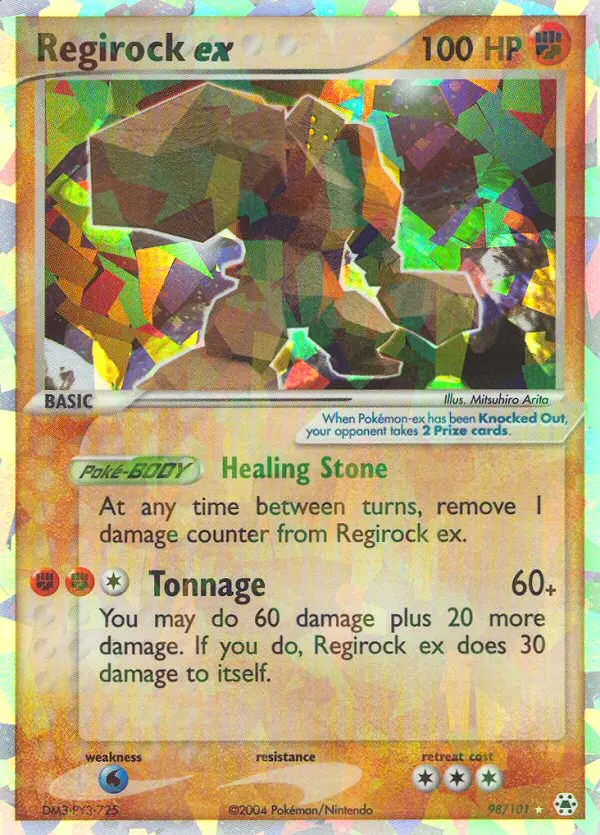 Regirock ex 98 — Hidden Legends 98, Holofoil finish
