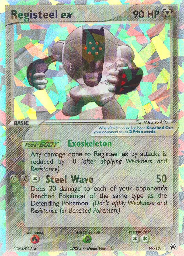Registeel ex 99 card from Hidden Legends
