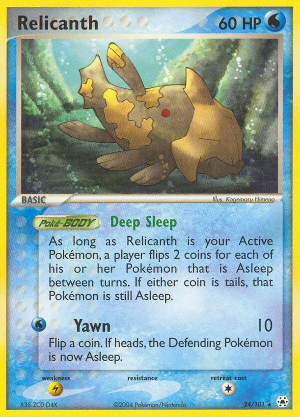 Relicanth 24 card from Hidden Legends