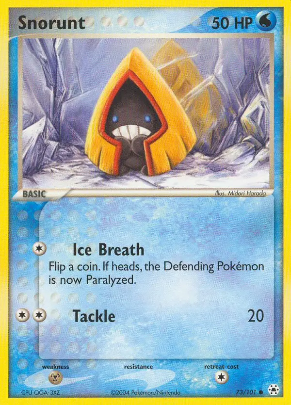 Snorunt 73 card from Hidden Legends